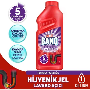 Cillit Bang Turbo Hijyenik Jel Lavabo Açıcı 500 ml + Mutfak Sprey 750 ml + Banyo Sprey 750 ml