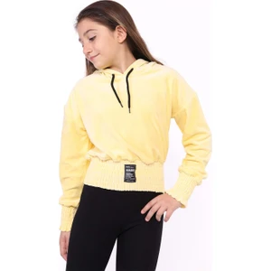 Toontoy Kids Toontoy Kız Çocuk Kapüşonlu Kadife Sweatshirt