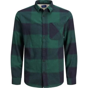 Jack & Jones Yeşil-Lacivert Erkek Oduncu Gömlek 12215467