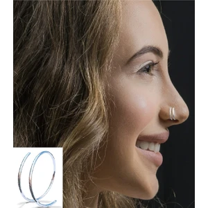 Begonia Accessories , 925 Ayar Gümüş Çift Görünümlü Halka Hızma