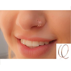 Begonia Accessories , 925 Ayar Gümüş Çift Görünümlü Halka Hızma