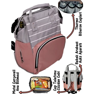 Bebek Bakım Çantası Organizatör Fonksiyonel Anne Bebek Bakım Sırt Çantası
