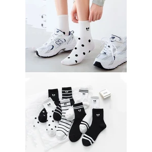 Color Socks 5 Çift Siyah Mickey Mouse Desenli Kadın Çorap