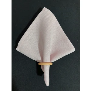 Zeren Home Keten Görünümlü Simli Dertsiz Servis Peçetesi 35 x 35 cm Pudra 12 Adet