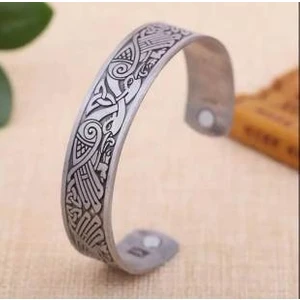 Viking Raven Irish Knot Manyetik Bileklik