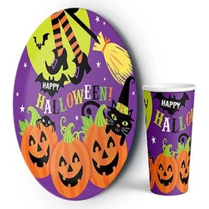 Çıtı Pıtı Store 8'li Karton Tabak Bardak  Halloween