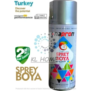 Metalik Gri Renk Uygun Büyük Boy 400 ml  Sprey Boya