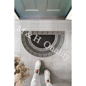 M&H Quality Dekoratif Yarım Ay Versace Model Kapı Önü Paspası Yıkanabilir Toz Alıcı Halı