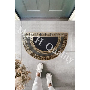 M&H Quality Dekoratif Yarım Ay Versace Model Kapı Önü Paspası Yıkanabilir Toz Alıcı Halı