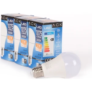 12W 3'lü Paket LED A60 Ampul 3000K Günışığı AA13-01220