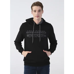 Lee Cooper Kapüşon Yaka Siyah Erkek Sweatshirt 231 Lcm 241020 Tess Sä°yah