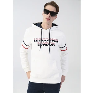 Lee Cooper Kapüşon Yaka Kirik Beyaz Erkek Sweatshirt 231 Lcm 241047 Athel Off White