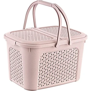 Demirel Plastik 71302 Maxımo Rattan Piknik Sepeti 28LT