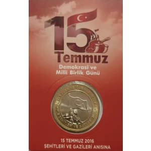 3Alp Koleksiyon 15 Temmuz 2016 Demokrasi ve Milli Birlik Günü , 1 Lira 2016 Hatıra Parası ve  Kiti