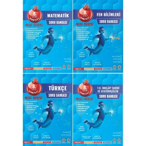 Nartest Yayınevi 8. Sınıf LGS Mod Serisi 4'lü Soru Bankası Seti - Nartest Yayınevi Mod