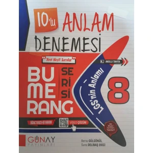 Günay Yayınları 8.Sınıf LGS  Anlam Bilgisi 10'lu Deneme