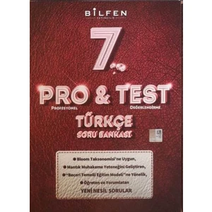 Bilfen Yayınları 7. Sınıf Pro&Test Türkçe Yeni Nesil Soru Bankası
