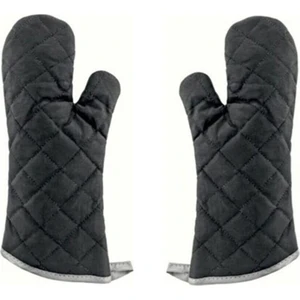 Bi Dolu Seçenek Büyük Boy Siyah Yanmaz Fırın Eldiveni 1 Çift