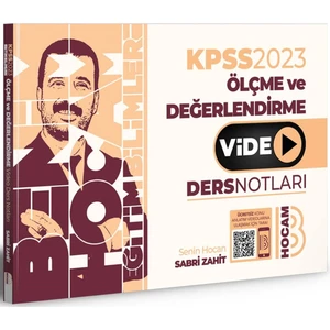 Benim Hocam Yayınları  2023 KPSS Eğitim Bilimleri Ölçme ve Değerlendirme Video Ders Notları