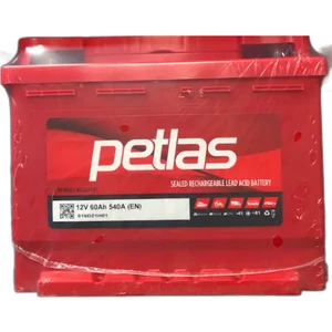 12V 60 AMPER 540A EN PETLAS AKÜ 3 YIL GARANTİLİ