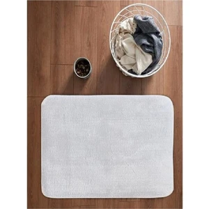 Saraz Halı Puffy Banyo Paspas 40 x 60 Beyaz Ayak Paspas