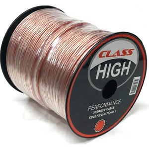 2X0.75MM 10METRE Hoparlör Seslendirme Kablosu Şeffaf