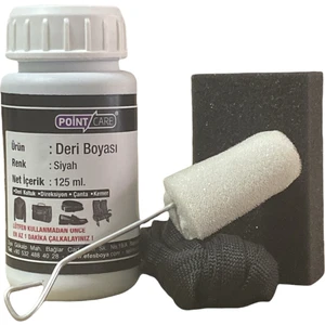 Point Care Ekstra Siyah Deri, Direksiyon, Mont, Ayakkabı BOYASI,125 Ml,sünger Bağcık Hediyeli