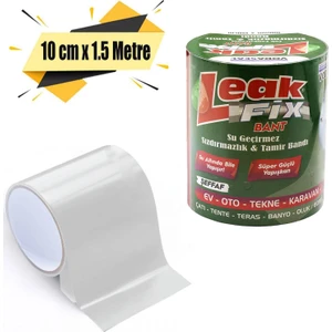 Tamir Bandı Şeffaf Suya Dayanıklı Su Geçirmez Sızdırmaz Bant 10 cm x 1.5 Metre