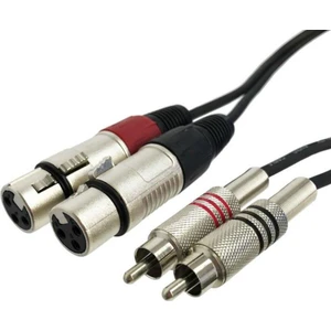 2x Xlr Dişi To 2x Rca Erkek Kablo 1.5 Metre