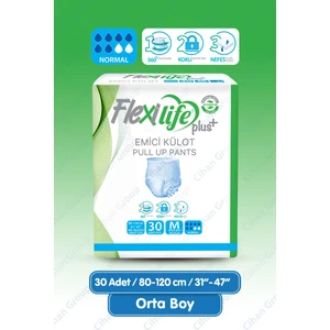 Flexilife  Plus Ped Emici Külot Orta Boy Medium Hasta Bezi 30'lu