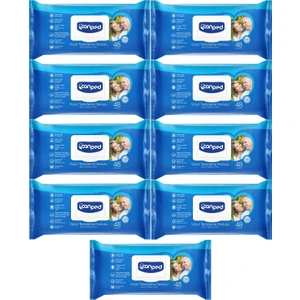 Hasta Vücut Perine Temizleme Islak Mendil Havlu 48 Yaprak Xl (9 Lu Set) Plastik Kapaklı