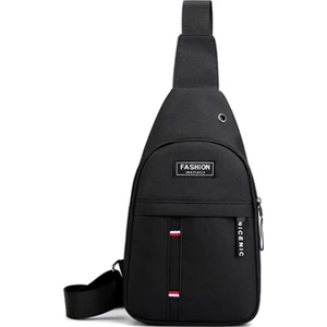 USB Şarj Portlu Erkek Crossbody Sling Sırt Çantası Büyük Kapasiteli Su Geçirmez Tasarım (Yurt Dışından)