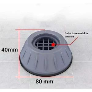 Çamaşır Makinesi Titreşim Gürültü Hareket Önleyici Mobilya Yükseltici Ayak Ped (4 Adet)