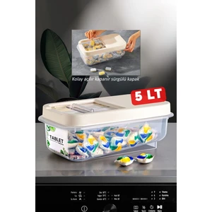 Nandy Home Kolay Kayar Kapaklı 5 Lt Multibox Tablet Saklama Kutusu