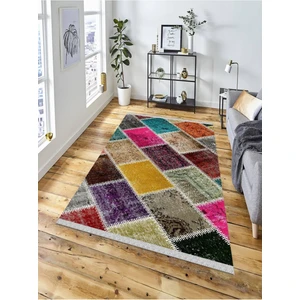 Dekoratif Kaymaz Taban Yıkanabilir Modern Halı DELÜX-4012