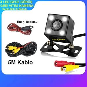 Ucuzcu Market Geri Vites Kamera (4 LED Gece Görüş + Kablo Seti Ile Birlikte)
