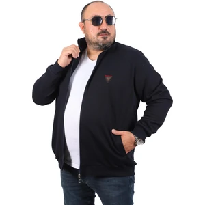 Büyük Beden Hırka Fermuarlı Approval 22723-LACIVERT