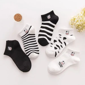 Worthy Socks 5'li Unisex   Inek Desenli Pamuklu  Bilek Çorap