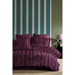 Elart comfort Yeni Nesil Uykuseti - 3 Parça Velvet Mürdüm (230X220CM)