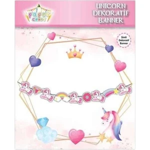 Çıtı Pıtı Store Dekoratif Simli Banner Unicorn