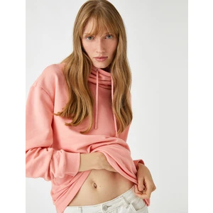 Şal Yaka Baskılı Sweatshirt