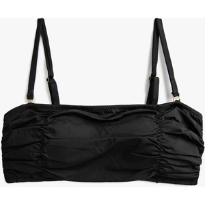 Büzgülü Bikini Üstü İnce Askılı