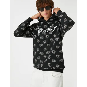 Rick and Morty Kapşonlu Sweatshirt Şardonlu Lisanslı Baskılı