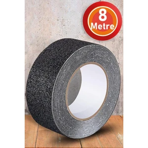 8 mt Bondit Siyah Yapışkanlı Kaygan Zemin Basamak Merdiven Kaydırmaz Bant 50MM