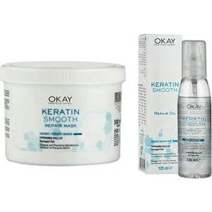 Saç Bakım Yağı Keratin 125 ml + Okay Keratin Onarıcı Maske 500 ml
