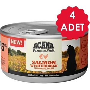 Premium Pate (Ezme) Somonlu ve Tavuklu Kedi Konservesi 85 gr x 4 Adet