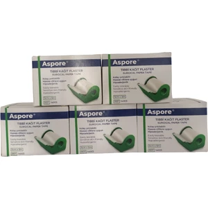 Green Aspore Tıbbi Kağıt Flaster 5 cm x 5 mt 5 Adet