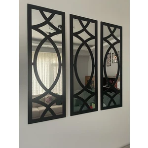 Onca Hediyelik Ekoratif Geometrik Desenli Ayna Boyalı Hazır Pleksi Aynalı 3 Adet 20X 60 cm