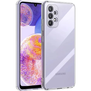 Samsung Galaxy A23 Kılıf Şeffaf Silikon Kamera Lens Korumalı Tıpalı