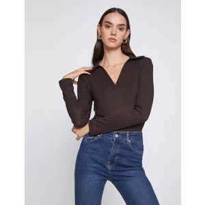 Polo Yaka Tişört Uzun Kollu